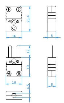 Thermocouple Connector Drawing