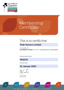 East Midlands Chamber membership certificate